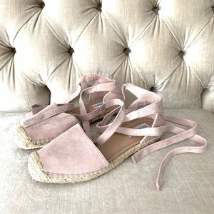 Steve Madden Light Pink Suede Espadrille Flats